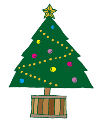 緑耀のクリスマスツリー